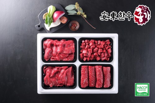 한우 1+등급 냉장 정육세트 2kg(산적500g+국거리500g+불고기500g*2)