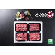 한우 1+등급 냉장 갈비구이혼합세트 2kg(찜갈비500g*2+등심500g+부채살500g)